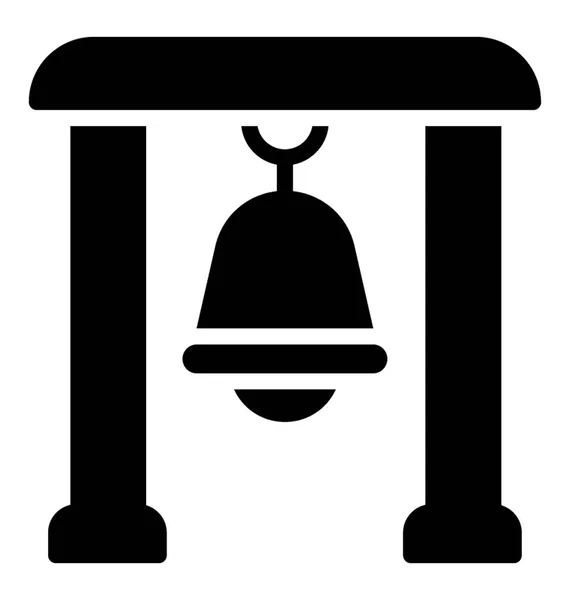 Hanging Church Bell Ringing — Stock Vector