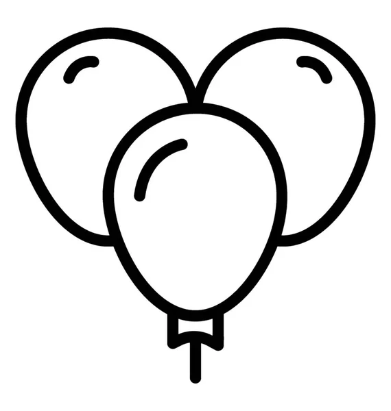 Geburtstagsdekorationen Sind Ohne Luftballons Unvollständig — Stockvektor