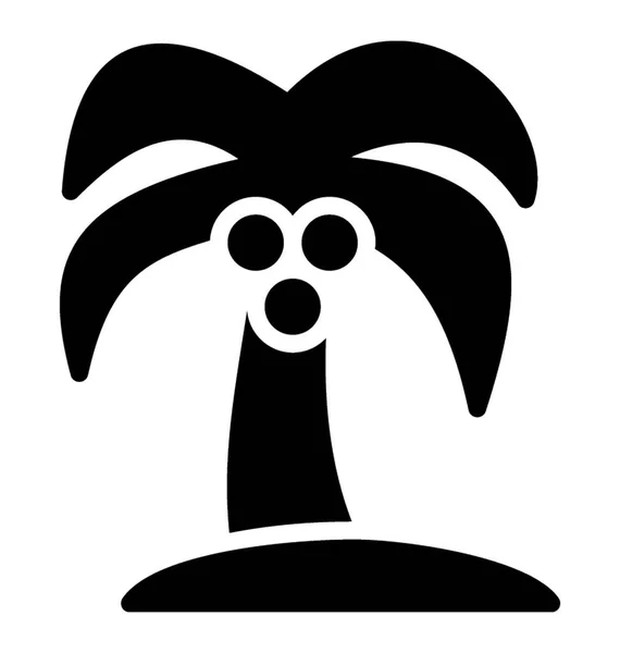 Plaats Van Een Strand Met Palmboom Tropische Plaats — Stockvector