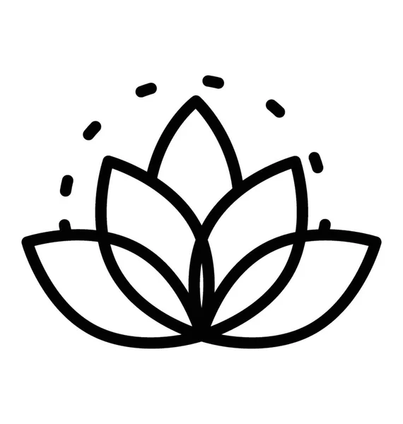 Une Fleur Lotus Est Symbole Bouddhisme Thaïlande — Image vectorielle