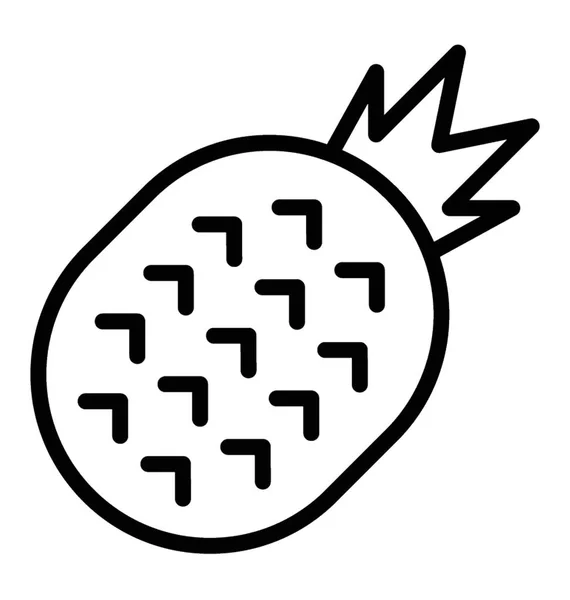 Tropische Früchte Ananas Symbol — Stockvektor