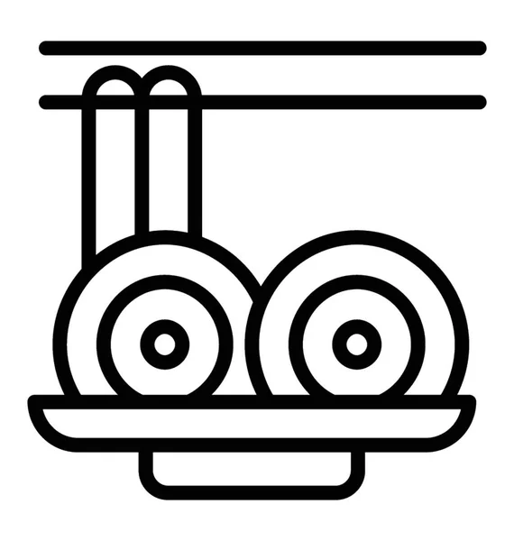 Гаряча Гостра Їжа Тайською Локшиною — стоковий вектор