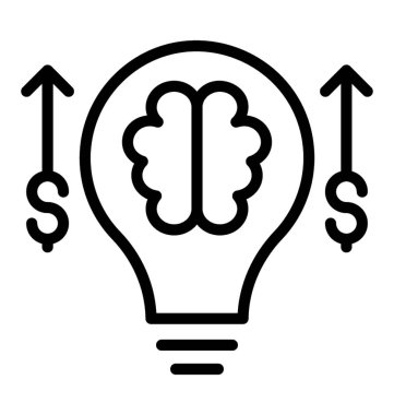 Ampul dolar mali yaratıcılık anlatan işareti olan 