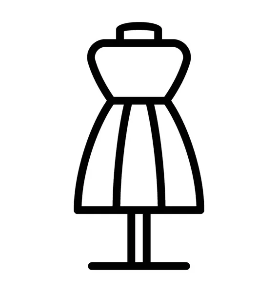 Vestido Italiano Femenino Con Forma Vestido — Vector de stock