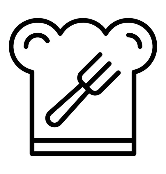 Una Gorra Chef Mostrando Panadero Cocinero — Vector de stock