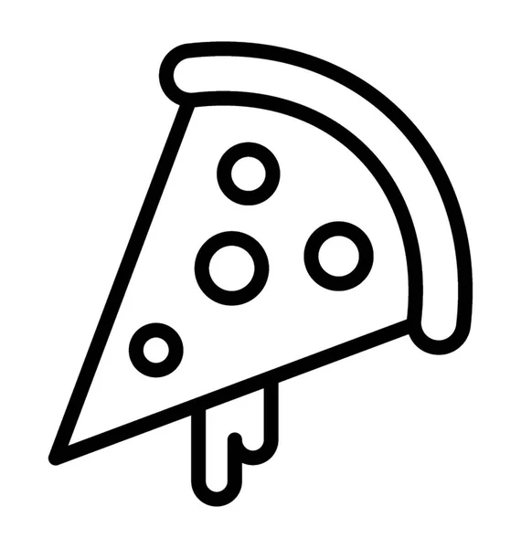 Eine Italienische Pizzascheibe Mit Belag — Stockvektor