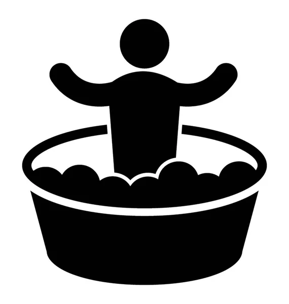 Bañera Para Niños Para Entrar Tomar Baño — Vector de stock