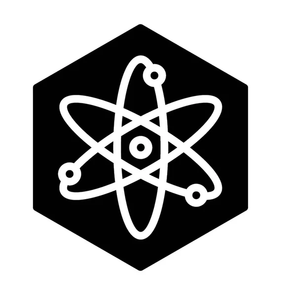 Атомная Система Представляющая Научный Символ — стоковый вектор