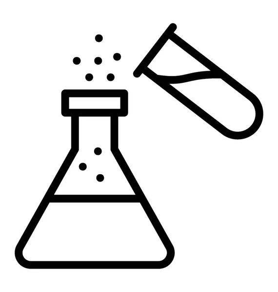 Labu Kimia Untuk Penelitian Laboratorium - Stok Vektor
