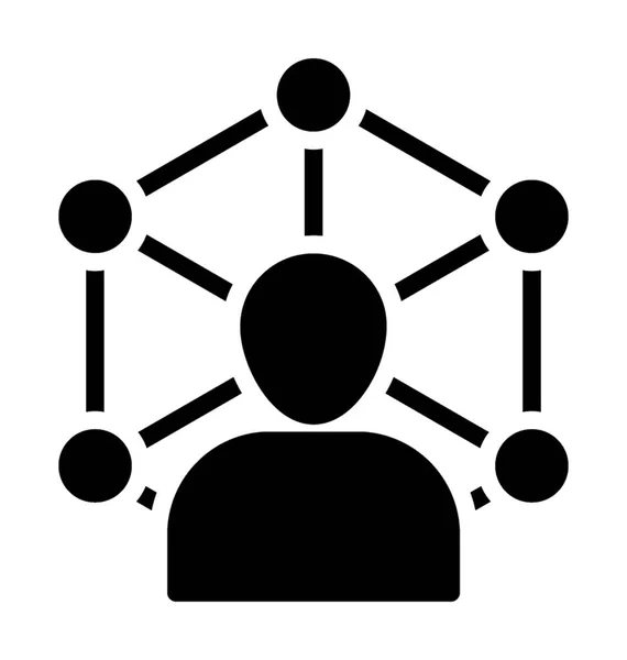 Άνθρωπος Διαφορετικό Δίκτυο Κόμβων Ανθρώπινο Δίκτυο — Διανυσματικό Αρχείο