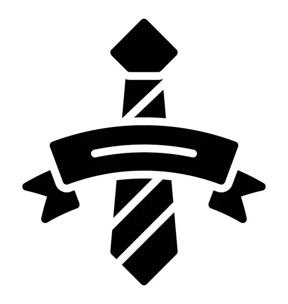Stoffzubehör Krawattensymbol Design Ikone — Stockvektor