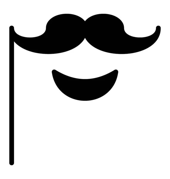 Moustache Partie Accessoires Icône Vecteur — Image vectorielle