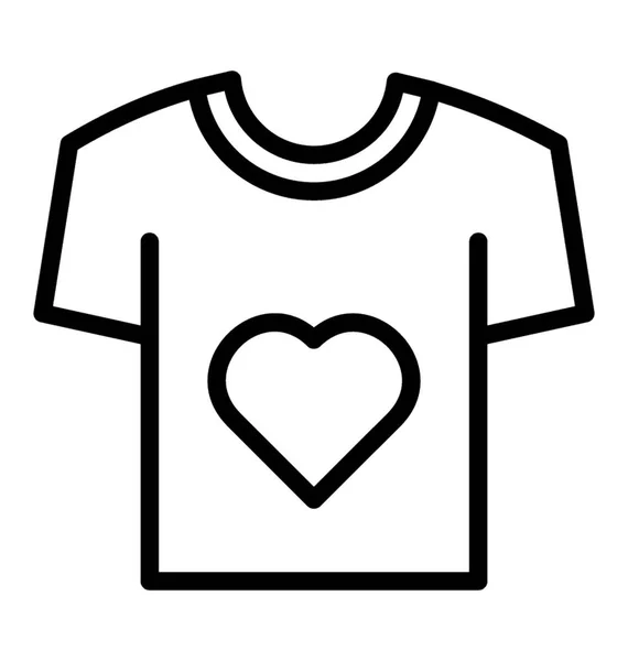 Sinal Coração Sobre Shirt —  Vetores de Stock