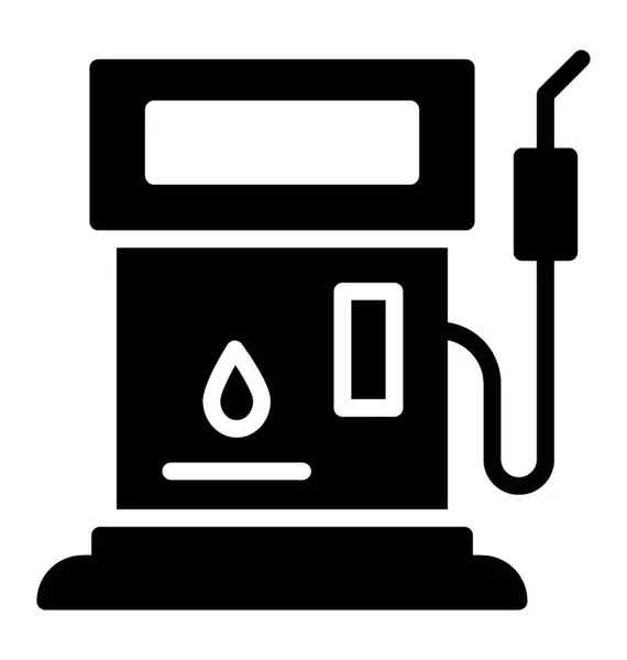 Ein Glyphen Symbol Der Kraftstoffpumpe — Stockvektor