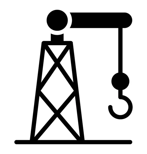 Olej Pumpjack Podnoszenia Olej Olej — Wektor stockowy