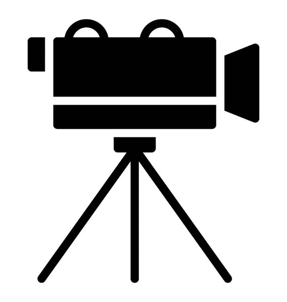 Une Icône Caméra Vidéo Pour Réalisation Enregistrement Vidéo — Image vectorielle