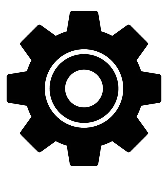 Réglage Configurations Avec Icône Conception Rouage — Image vectorielle