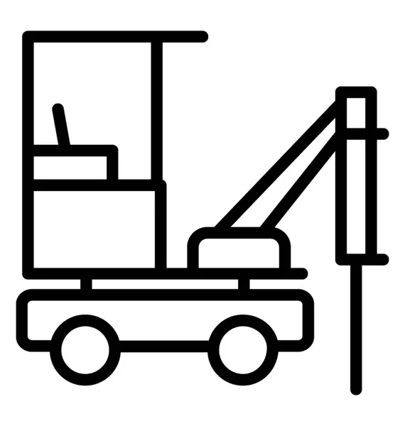 Truck Crane Lift Mobile Crane — Stock Vector