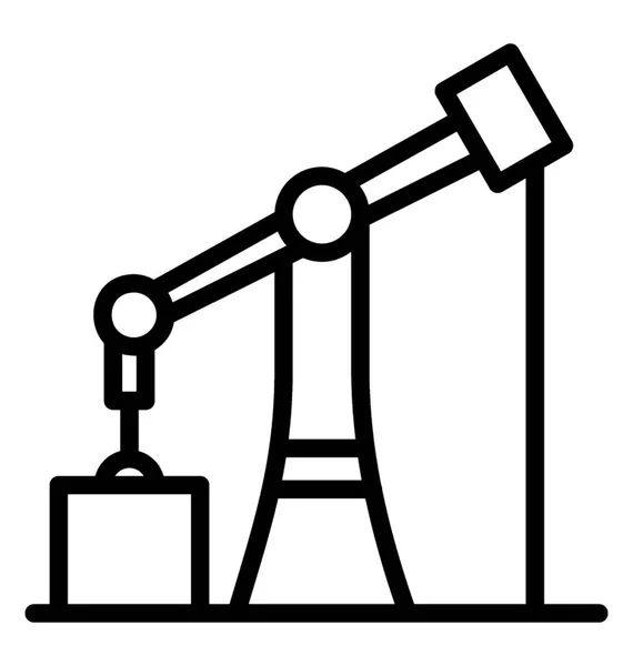 Olaj Pumpjack Használatos Hogy Emelje Olaj Olaj — Stock Vector