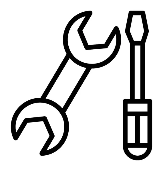 Ключ Отвертка Качестве Гаражного Инструмента — стоковый вектор