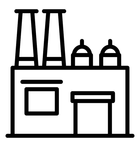 建筑用烟囱 工业厂房或工厂 — 图库矢量图片
