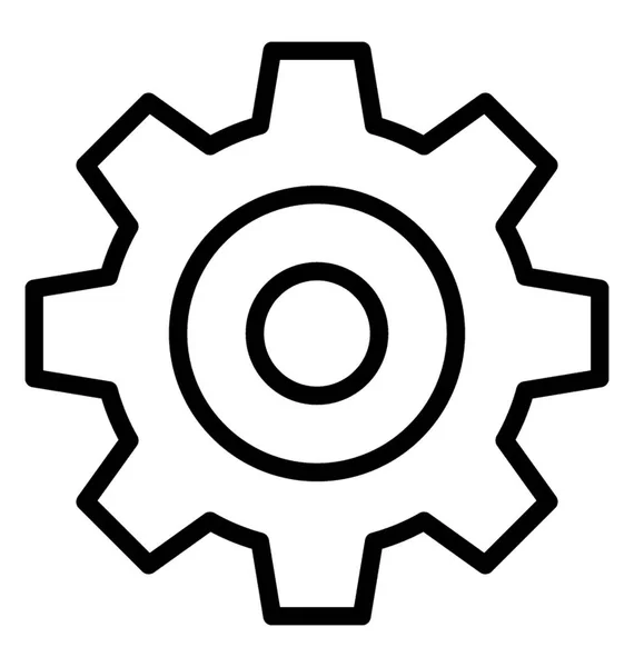 Réglage Configurations Avec Icône Conception Rouage — Image vectorielle