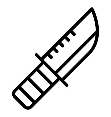 Bir keskin Şef bıçak, El aracı simge vektör