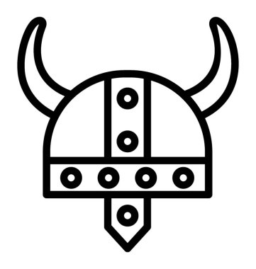 Boynuzlu viking kask simge görüntüsü 