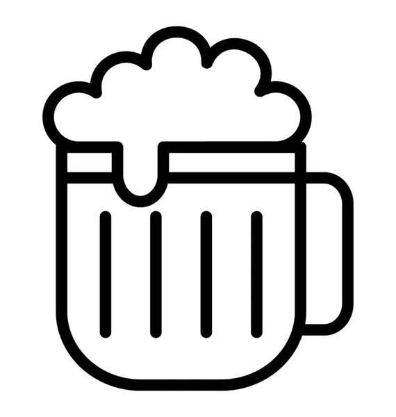 Uma Caneca Cerveja Gelada —  Vetores de Stock