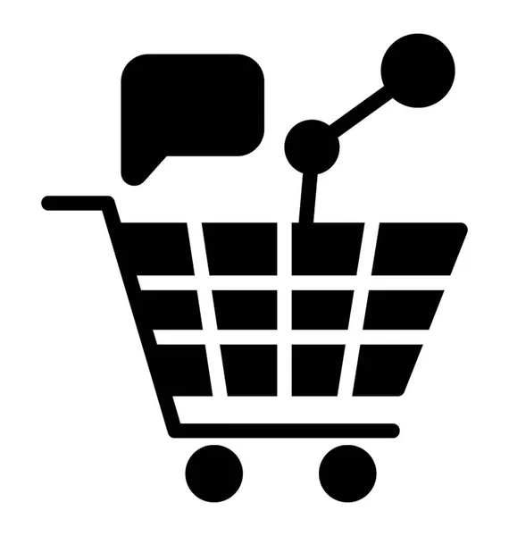 Icon Design Shopping Cart Showing Online Shopping Ecommerce — Stock Vector