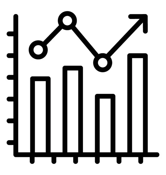 Барная Графическая Интерпретация Стрелкой Роста Которая Наилучшим Образом Отображает Рост — стоковый вектор