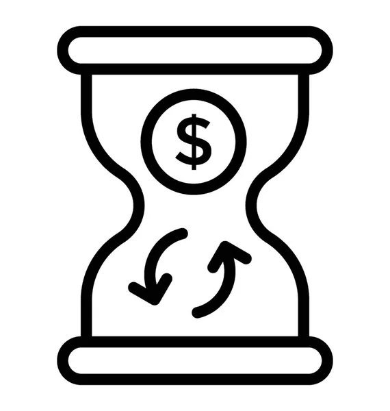 Векторная Иконка Времени Деньги — стоковый вектор