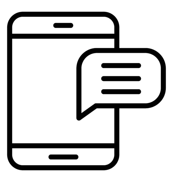 Шаблон Чата Экране Мобильного Телефона Представляет Концепцию Мобильного Чата Мобильной — стоковый вектор