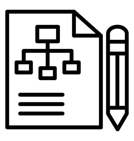 Schema Diagramma Flusso Foglio Carta Che Mostra Concetto Icona Del — Vettoriale Stock