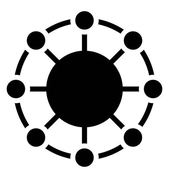 Вузли Єднані Між Собою Піктограма Спільного Використання Мережі — стоковий вектор