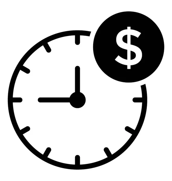 Zeit Und Geld Sparen Zeit Ist Geld — Stockvektor