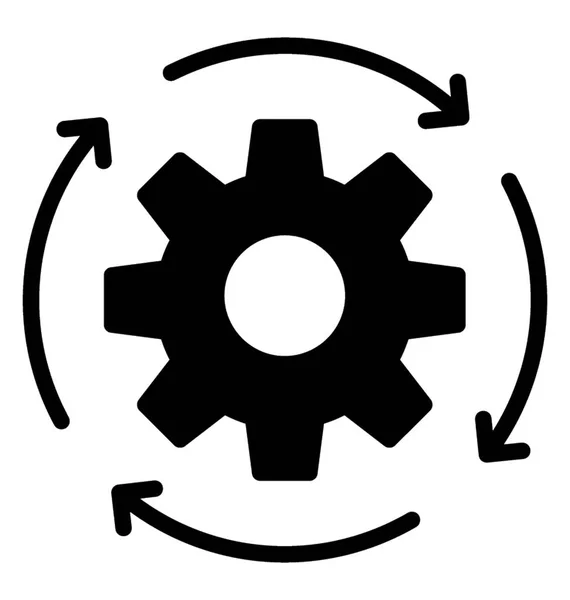 Progettazione Icona Glifo Del Diagramma Soluzione Automatizzata — Vettoriale Stock