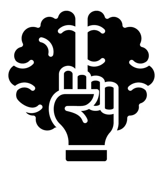 Het Pictogram Van Een Concept Van Brainstormen — Stockvector