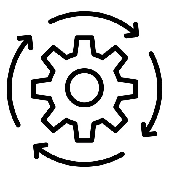 Design Ícone Linha Diagrama Solução Automatizada — Vetor de Stock