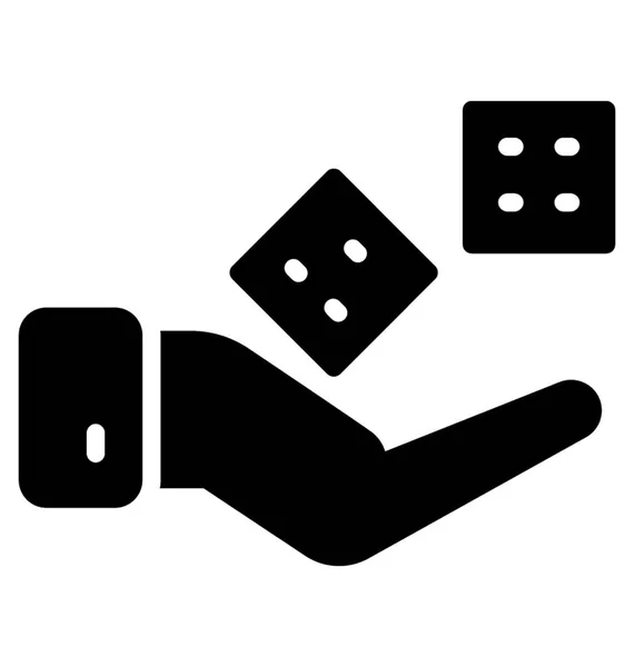 Dos Dados Representan Concepto Casino — Vector de stock