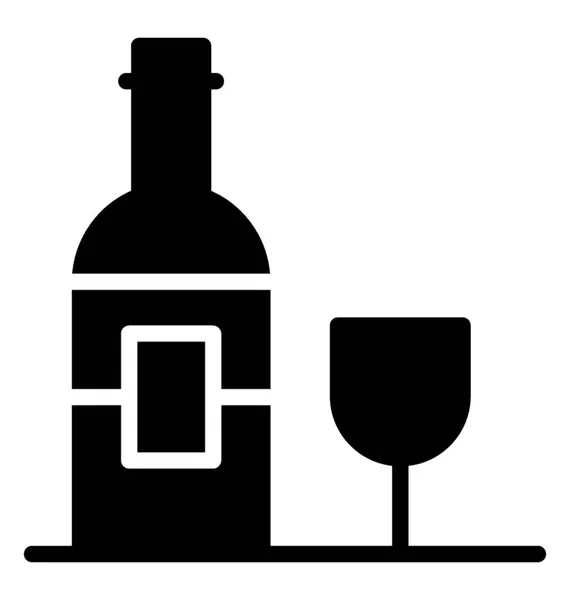 Butelka Szkła Representin Napój Alkoholowy — Wektor stockowy
