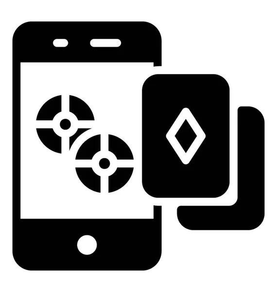 Mobile Casino App Mobile Poker Play — Stock Vector