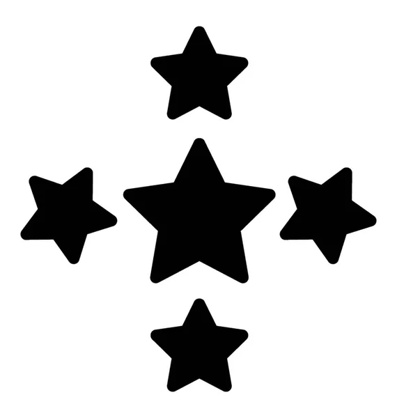 Sign Five Pointed Ranking Rating Stars Icon — Stock Vector