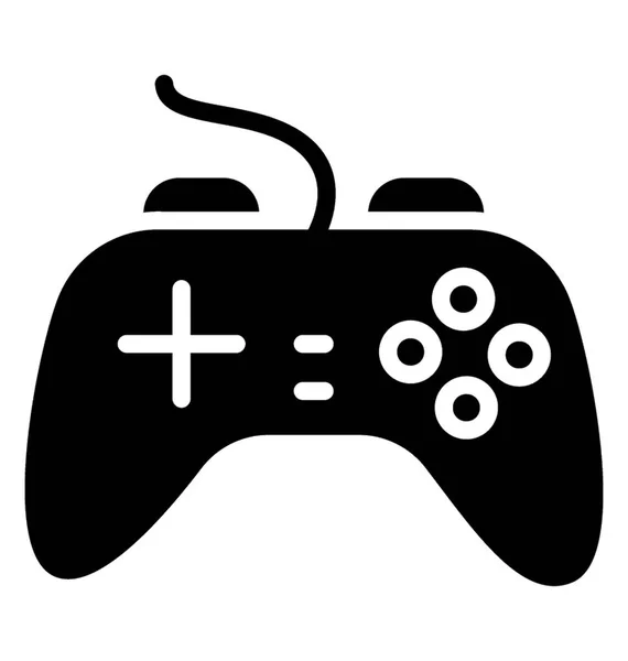 Joystick Controlador Jogo Usado Para Jogos Tela —  Vetores de Stock