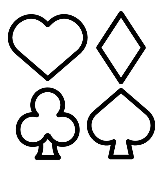 Cartões Poker Para Jogar Poker —  Vetores de Stock