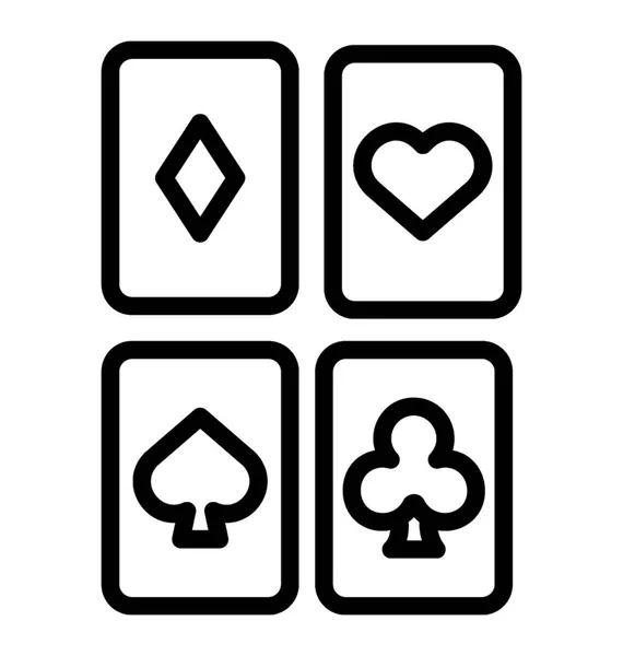 Cartões Poker Para Jogar Poker —  Vetores de Stock