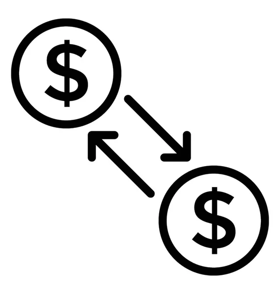Piler Med Dollartegn Symbol Dollarveksling – stockvektor