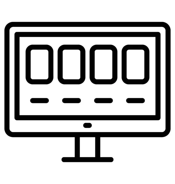 Gioco Monitor Che Rappresenta Casinò Online — Vettoriale Stock
