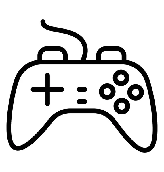 Juego Controlador Joystick Utilizado Para Juegos Pantalla — Vector de stock