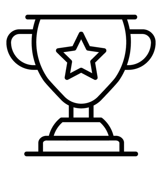Uma Taça Vencedores Troféu Simboliza Vitória — Vetor de Stock